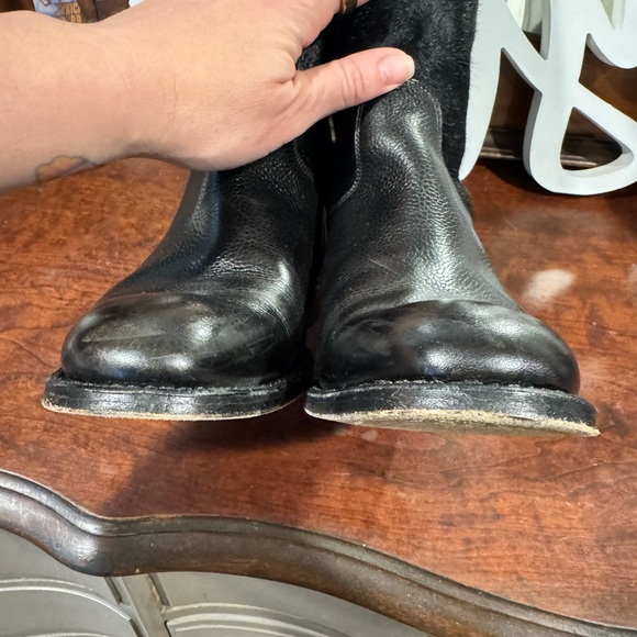 Black Leather Knee-High Boots - Picture 17 of 17